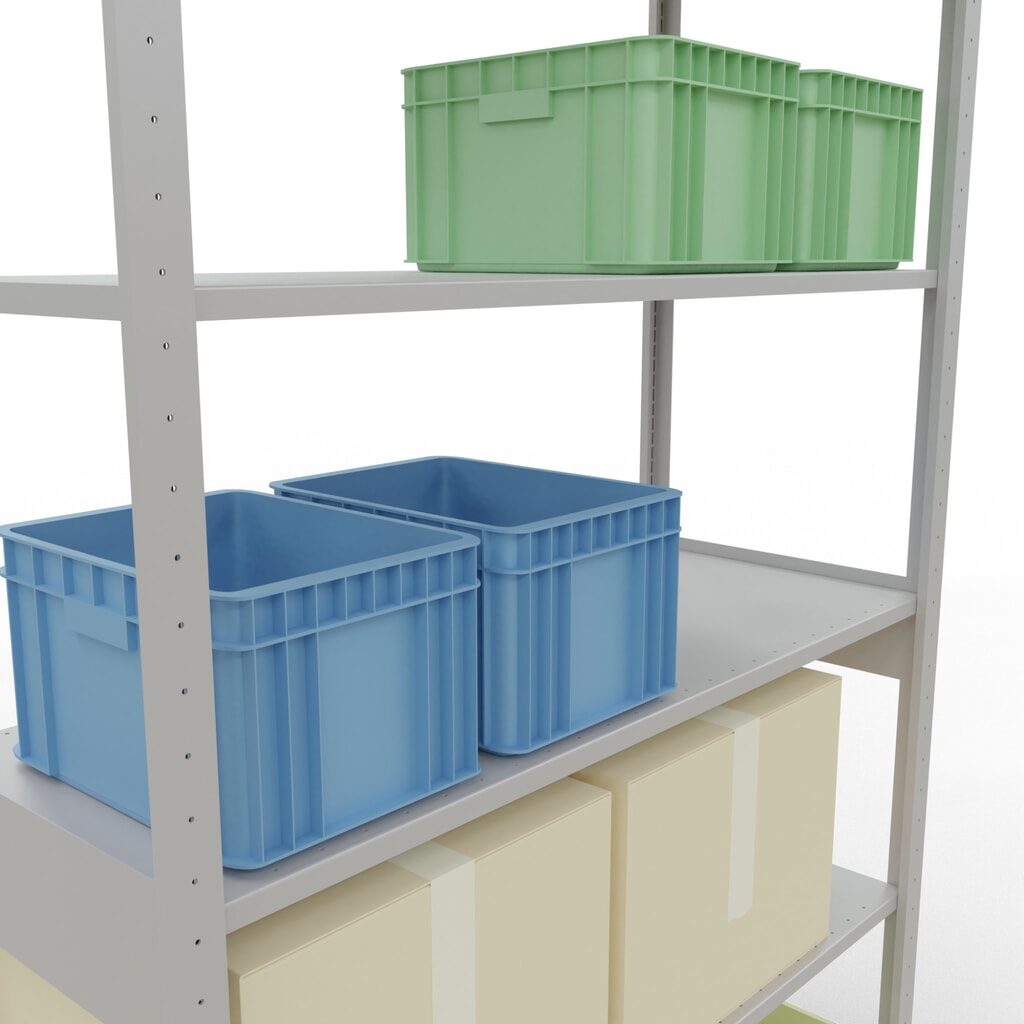 Policový regál SCHULTE, šeď světlá, nosnost police 150 kg, VxŠxH 2500 x 1 360 x 536 mm Číslo obrázku produktu 4: Policový regál SCHULTE, šeď světlá, nosnost police 150 kg, VxŠxH 2500 x 1 360 x 536 mm