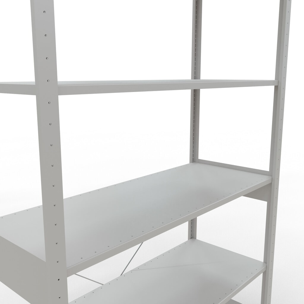 Číslo obrázku produktu 5: Policový regál SCHULTE, šeď světlá, nosnost police 150 kg, VxŠxH 2500 x 1 360 x 536 mm