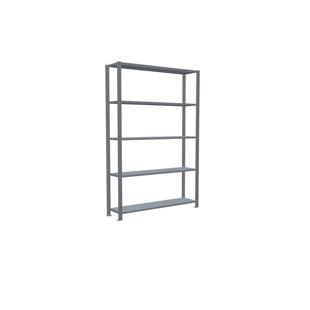 Číslo obrázku produktu 5: Policový regál SCHULTE, pozink, 5 polic z ocelového plechu, nosnost police 150 kg, VxŠxH 2000 x 1360 x 336 mm