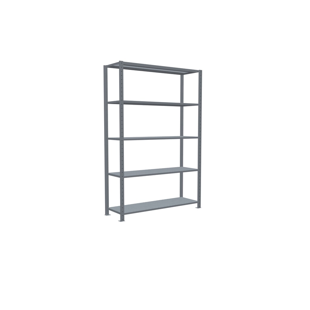 Číslo obrázku produktu 2: Policový regál SCHULTE, pozink, 5 polic z ocelového plechu, nosnost police 150 kg, VxŠxH 2000 x 1360 x 436 mm