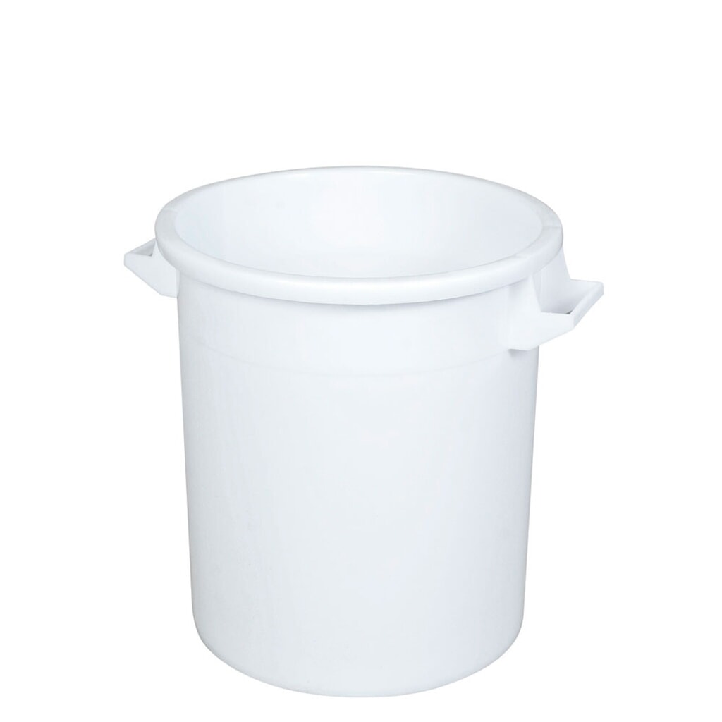 Kulatá bečka, Ø nahoře/dole 390/315 mm, výška 415 mm, 35 litrů, bílá Obrázek produktu: Kulatá bečka, Ø nahoře/dole 390/315 mm, výška 415 mm, 35 litrů, bílá