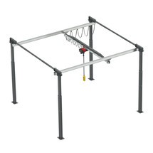 Číslo obrázku produktu 1: Portálový jeřáb VETTER ErgoLine® na dvou kolejnicích, dosah výložníku 2420 mm, nosnost 125 kg