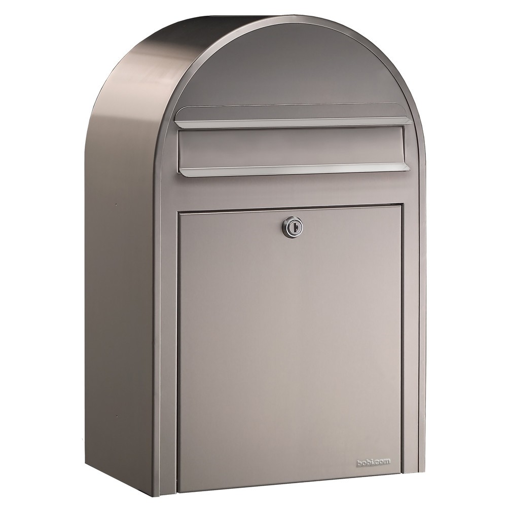 Číslo obrázku produktu 1: Poštovní schránka Bobi se vhazovacím otvorem, VxŠxH 500 x 320 x 210 mm, ušlechtilá ocel