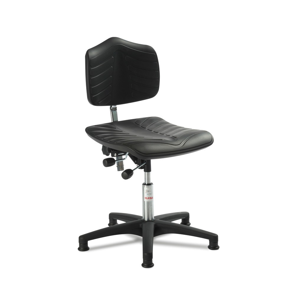 Číslo obrázku produktu 1: Pracovní otočná židle Global Stole A/S Premium, výška sedáku 570-760 mm, podlahové kluzáky, plastová základna