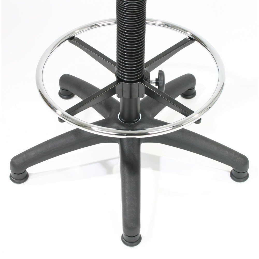 Číslo obrázku produktu 4: HEMMDAL Pracovní otočná židle Easy polyuretan, výška sedáku 510-710 mm, plastová základna, podlahový kluzák, prstencová podnož