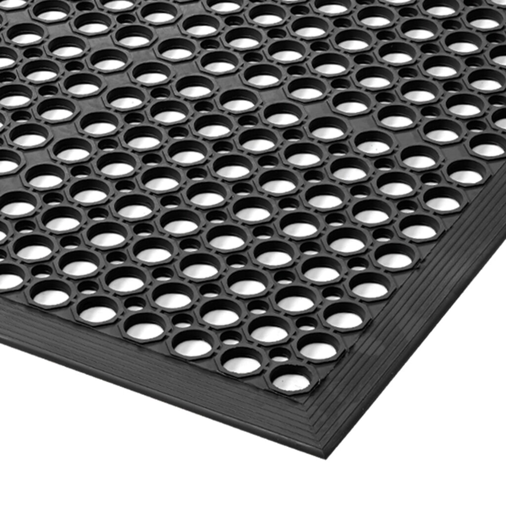 Číslo obrázku produktu 1: Pracovní rohož pro mokré i suché prostory, drenážní otvory, ŠxH 910 x 1520 mm