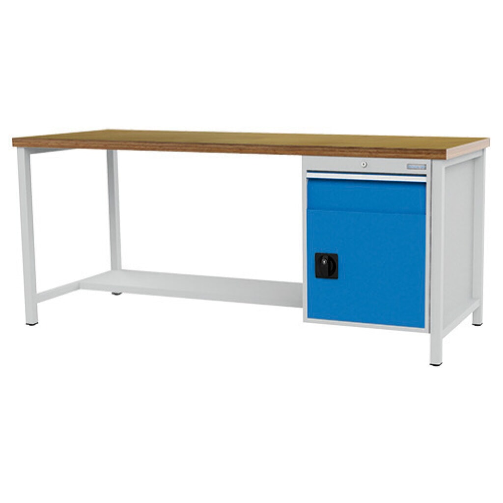 Pracovní stůl Bedrunka+Hirth R 18-24, VxŠxH 859 x 2000 x 750 mm, světle šedá, světle modrá, 1 ks zásuvka 1x150 mm, 1 křídlové dveře 1x450 mm Číslo obrázku produktu 1: Pracovní stůl Bedrunka+Hirth R 18-24, VxŠxH 859 x 2000 x 750 mm, světle šedá, světle modrá, 1 ks zásuvka 1x150 mm, 1 křídlové dveře 1x450 mm