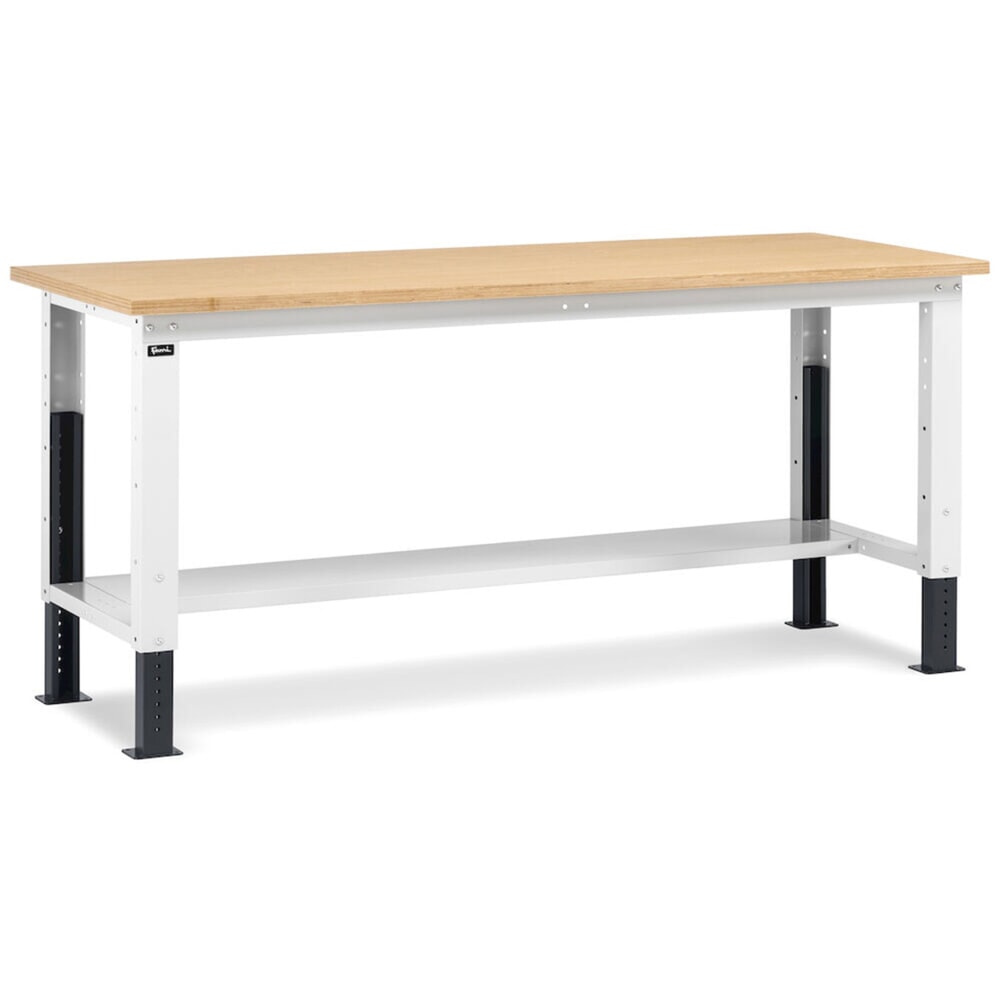 Číslo obrázku produktu 2: Pracovní stůl Fami, konstrukční výška kově nastavitelný, nosnost 1 000 kg, VxŠxH 740-1,110 x 2 000 x 750 mm, RAL 7035 světle šedá/RAL 7016 antracitová šedá