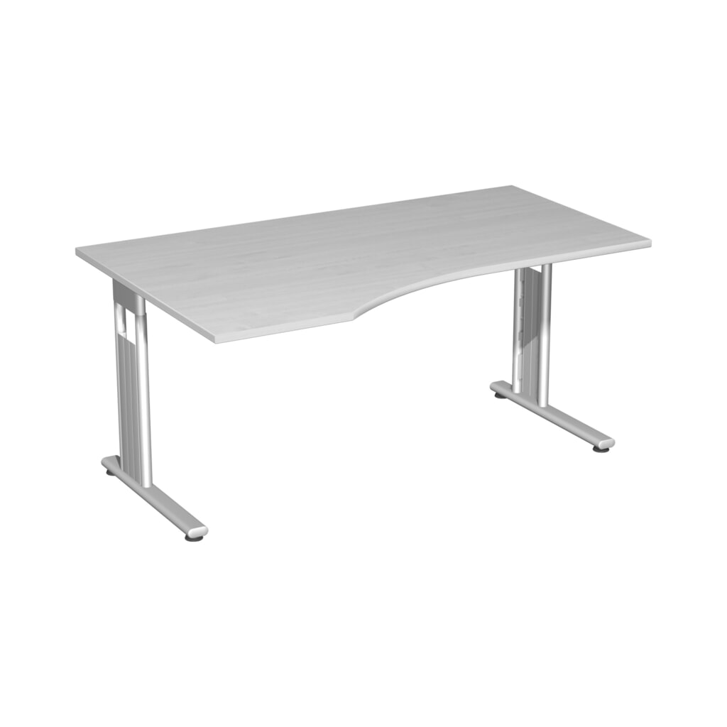 Obrázek produktu: Kancelářský psací stůl Geramöbel Lissabon, rám s nohou C, počítačová deska stolu vlevo, ŠxH 1 800 x 1 000 mm, javor