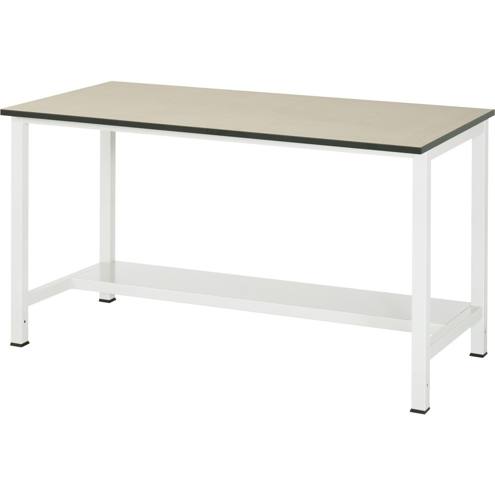 Obrázek produktu: Pracovní stůl RAU 900 s odkládací policí o hloubce 320 mm, VxŠxH 825 x 1 500 x 800 mm, pracovní deska MDF