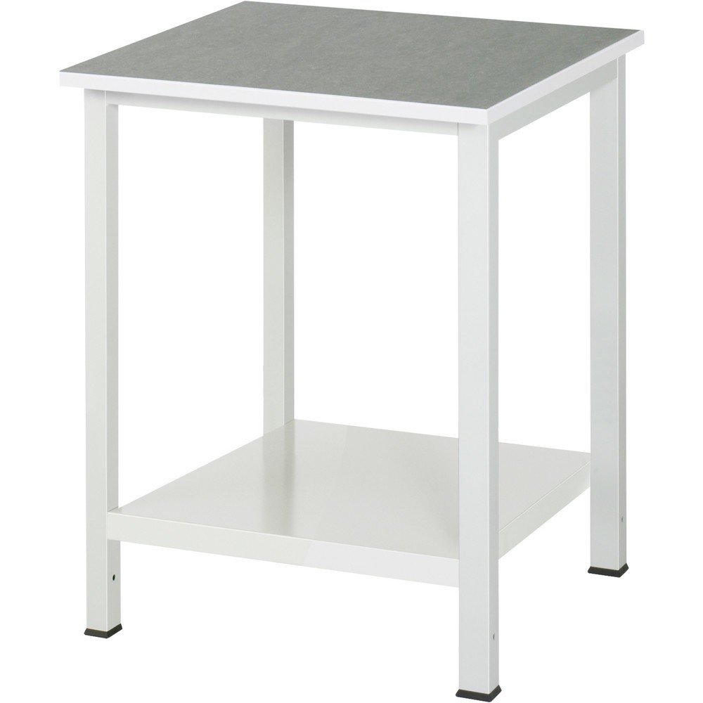 Obrázek produktu: Pracovní stůl RAU 900 s odkládací policí o hloubce 650 mm, VxŠxH 825 x 750 x 800 mm, pracovní deska s povrchem Universal/linoleum