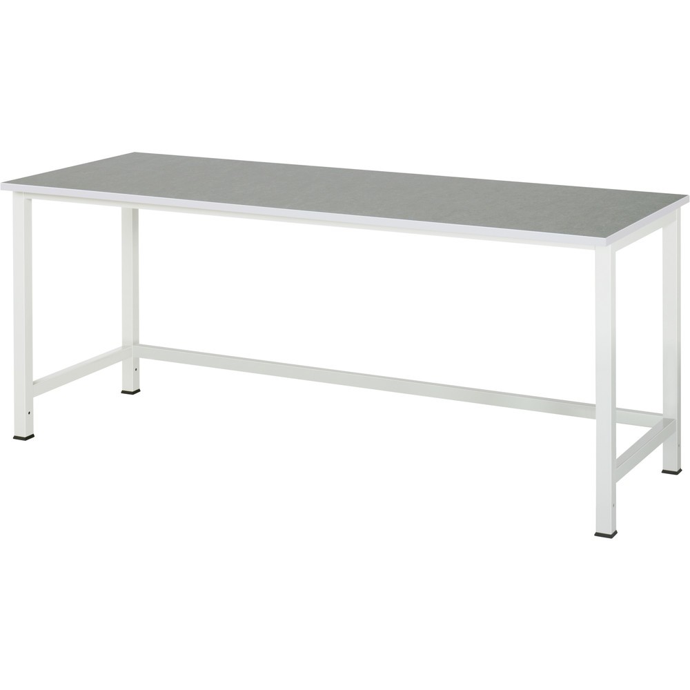 Obrázek produktu: Pracovní stůl RAU 900, VxŠxH 825 x 2 500 x 800 mm, pracovní deska s povrchem Universal/linoleum