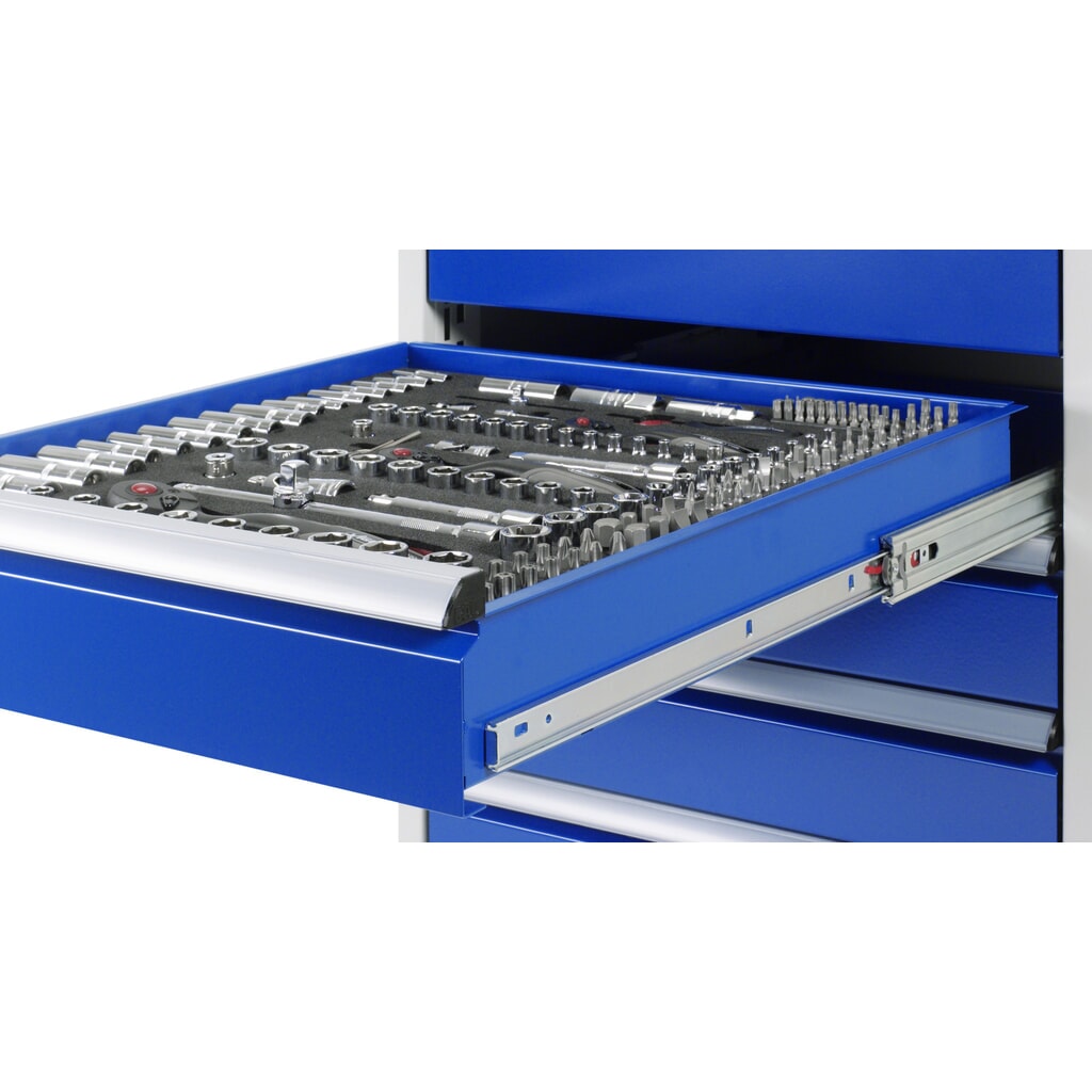 Číslo obrázku produktu 6: Pracovní stůl RAU řada 7000, 2 kontejnery, VxŠxH 890 x 3000 x 900 mm, 10x zásuvka 2 x 60 mm, 2 x 90 mm, 4 x 150 mm, 2 x 270 mm