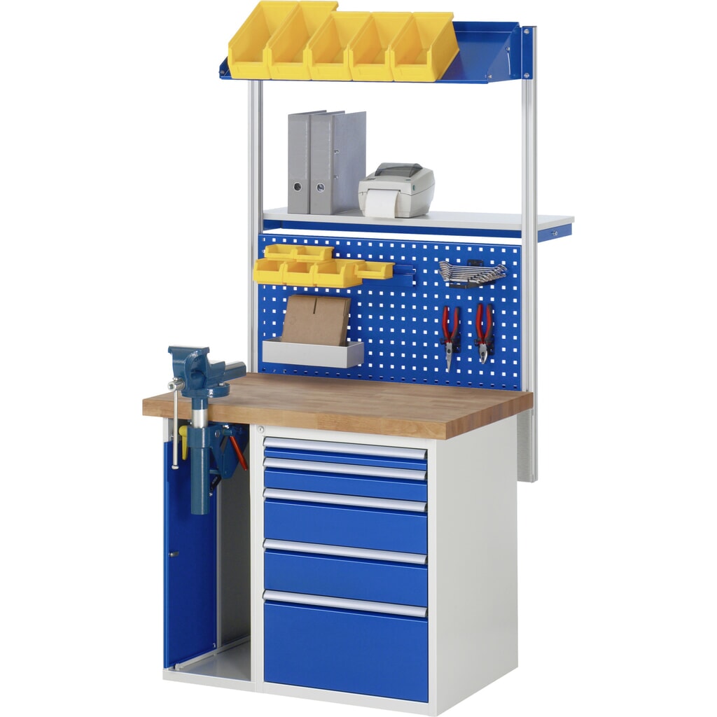 Pracovní stůl RAU řada 7000, 2 kontejnery, VxŠxH 840 x 1000 x 700 mm, 4x zásuvka s výsuvem 90 %, 3 x 150 mm, 1 x 270 mm, nosnost zásuvky 100 kg Číslo obrázku produktu 6: Pracovní stůl RAU řada 7000, 2 kontejnery, VxŠxH 840 x 1000 x 700 mm, 4x zásuvka s výsuvem 90 %, 3 x 150 mm, 1 x 270 mm, nosnost zásuvky 100 kg