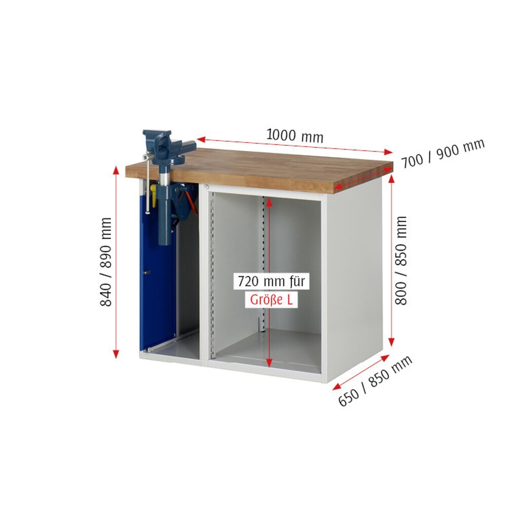 Pracovní stůl RAU řada 7000, 2 kontejnery, VxŠxH 840 x 1000 x 700 mm, 4x zásuvka s výsuvem 90 %, 3 x 150 mm, 1 x 270 mm, nosnost zásuvky 100 kg Číslo obrázku produktu 7: Pracovní stůl RAU řada 7000, 2 kontejnery, VxŠxH 840 x 1000 x 700 mm, 4x zásuvka s výsuvem 90 %, 3 x 150 mm, 1 x 270 mm, nosnost zásuvky 100 kg