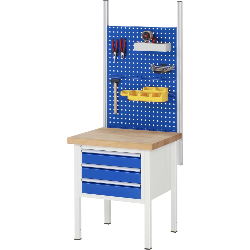 Pracovní stůl RAU řada 8000, VxŠxH 840 x 750 x 900 mm, 3x zásuvka s výsuvem 90 %, 1 x 60, 1 x 120, 1 x 180 mm, nosnost zásuvky 100 kg Číslo obrázku produktu 6: Pracovní stůl RAU řada 8000, VxŠxH 840 x 750 x 900 mm, 3x zásuvka s výsuvem 90 %, 1 x 60, 1 x 120, 1 x 180 mm, nosnost zásuvky 100 kg
