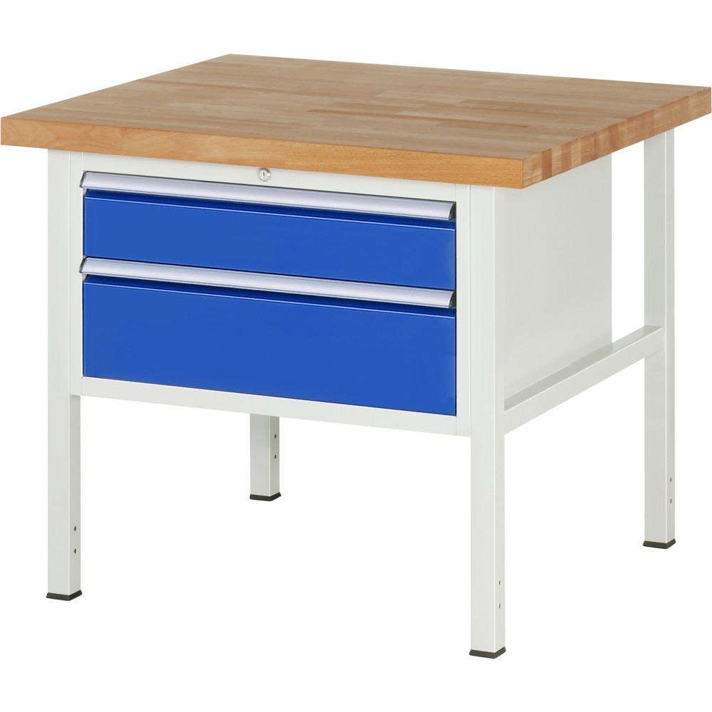 Číslo obrázku produktu 1: Pracovní stůl RAU řada 8000, VxŠxH 840-1040 x 1000 x 900 mm, 4x zásuvka s výsuvem 100 %, 4 x 90 mm, nosnost zásuvky 75 kg