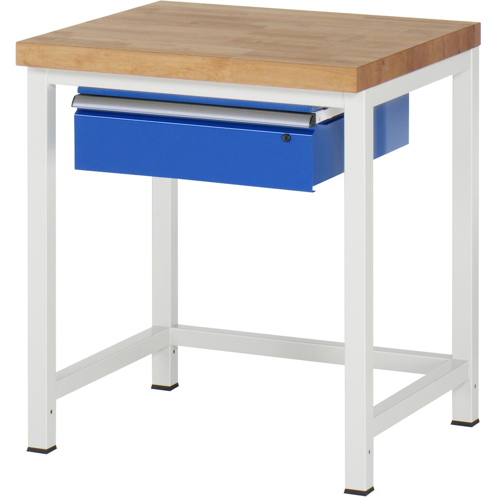 Obrázek produktu: Pracovní stůl RAU řada 8000, V×Š×H 840-1040 × 750 × 700 mm, 1 zásuvka