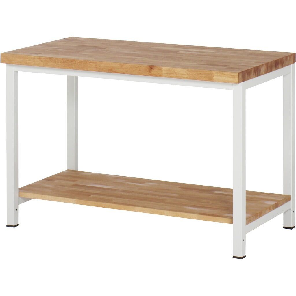 Obrázek produktu: Pracovní stůl RAU řada 8000, V×Š×H 840-1040 × 1250 × 700 mm, dole odkládací police