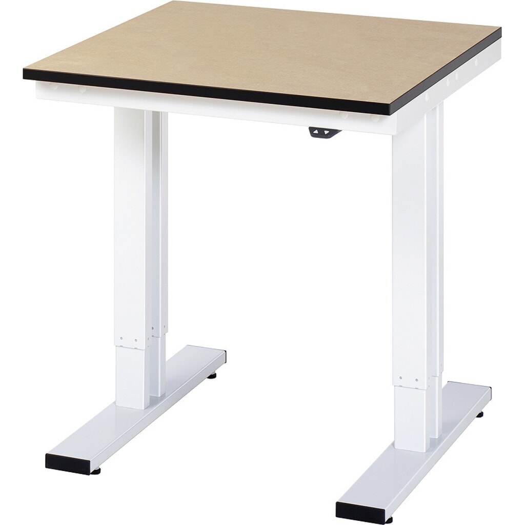 Pracovní stůl RAU s elektrickým nastavením výšky, řada adlatus 300, V׊×H 720-1120 × 750 × 800 mm, pracovní deska MDF Obrázek produktu: Pracovní stůl RAU s elektrickým nastavením výšky, řada adlatus 300, V׊×H 720-1120 × 750 × 800 mm, pracovní deska MDF