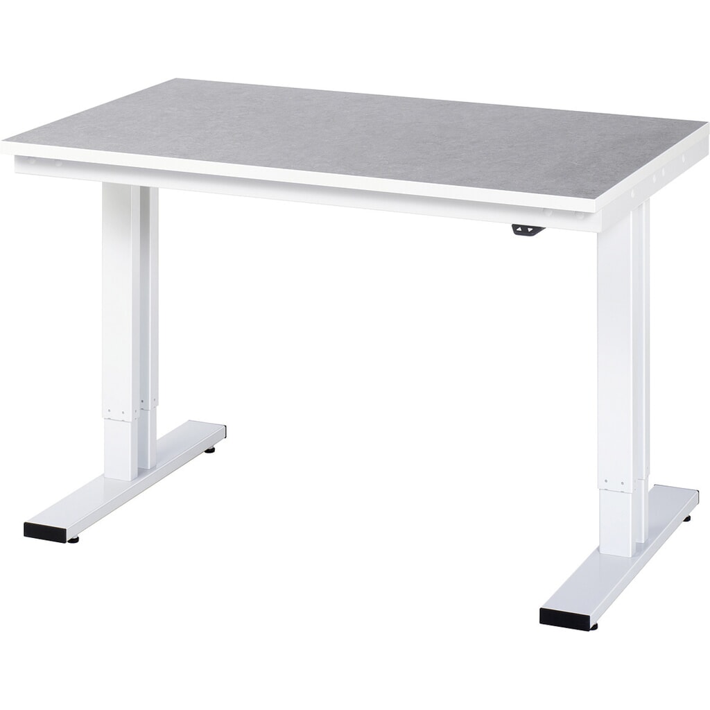 Pracovní stůl RAU s elektrickým nastavením výšky, řada adlatus 300, V׊×H 720-1120 × 1250 × 800 mm, pracovní deska s povrchem linoleum/Universal Obrázek produktu: Pracovní stůl RAU s elektrickým nastavením výšky, řada adlatus 300, V׊×H 720-1120 × 1250 × 800 mm, pracovní deska s povrchem linoleum/Universal