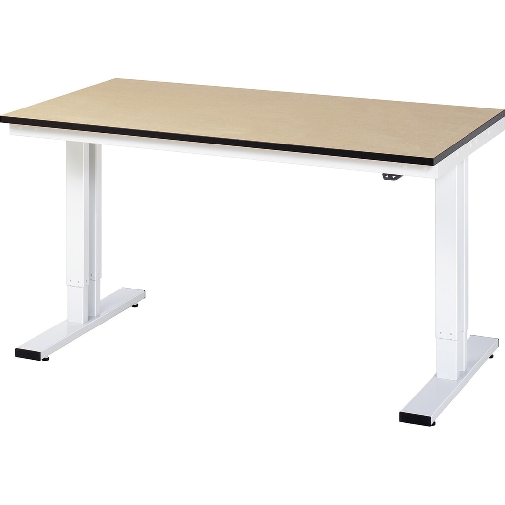 Obrázek produktu: Pracovní stůl RAU s elektrickým nastavením výšky, řada adlatus 300, V×Š×H 720-1120 × 1500 × 800 mm, pracovní deska MDF