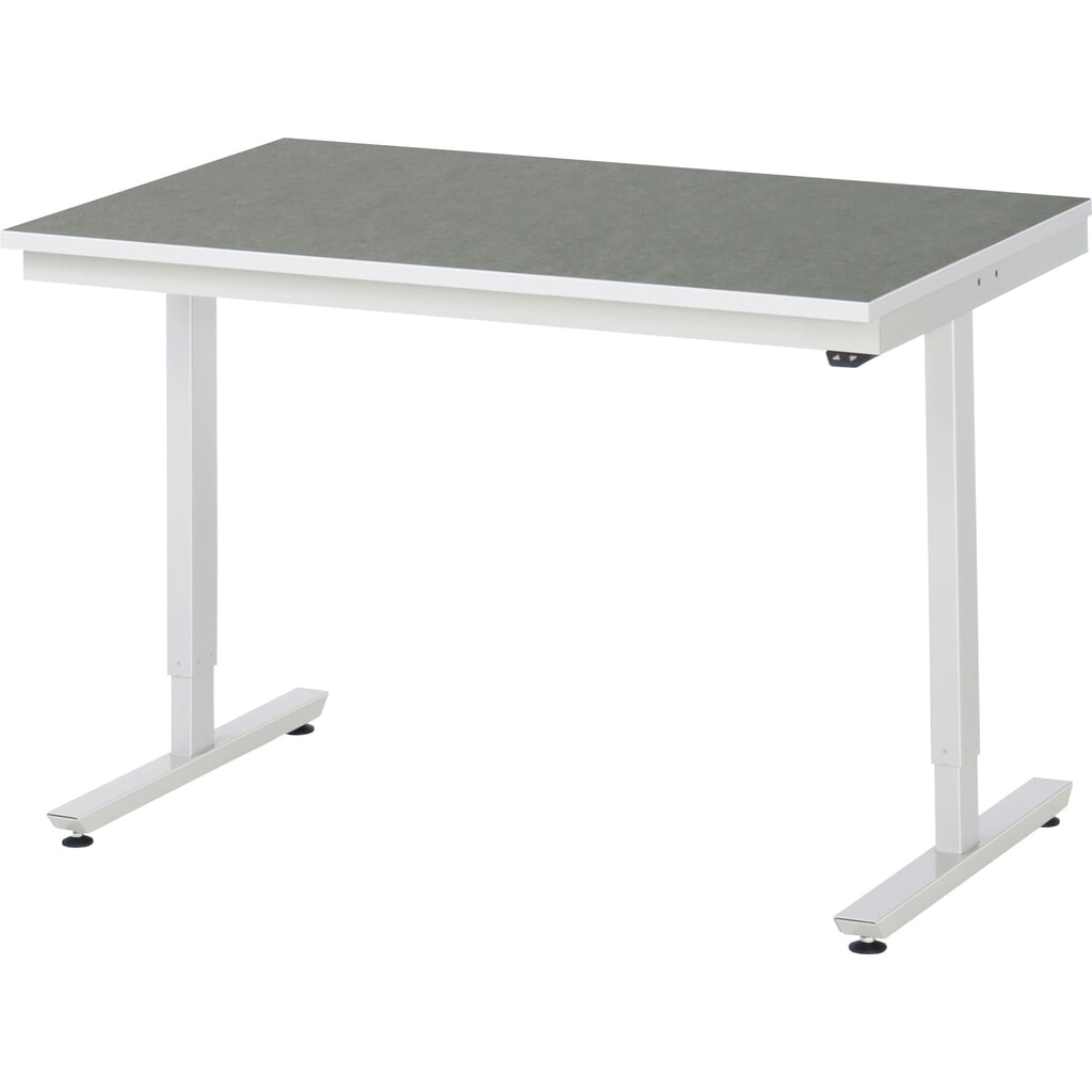 Pracovní stůl RAU s elektrickým nastavením výšky, řada adlatus 300, VxŠxH 720-1120 x 1250 x 800 mm, pracovní deska s povrchem Universal/linoleum Obrázek produktu: Pracovní stůl RAU s elektrickým nastavením výšky, řada adlatus 300, VxŠxH 720-1120 x 1250 x 800 mm, pracovní deska s povrchem Universal/linoleum