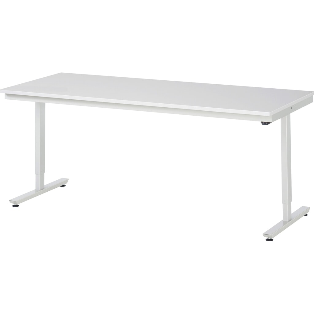 Obrázek produktu: Pracovní stůl RAU s elektrickým nastavením výšky, řada adlatus 300, VxŠxH 720-1120 x 2000 x 800 mm, pracovní deska s povrchem melamin EGB