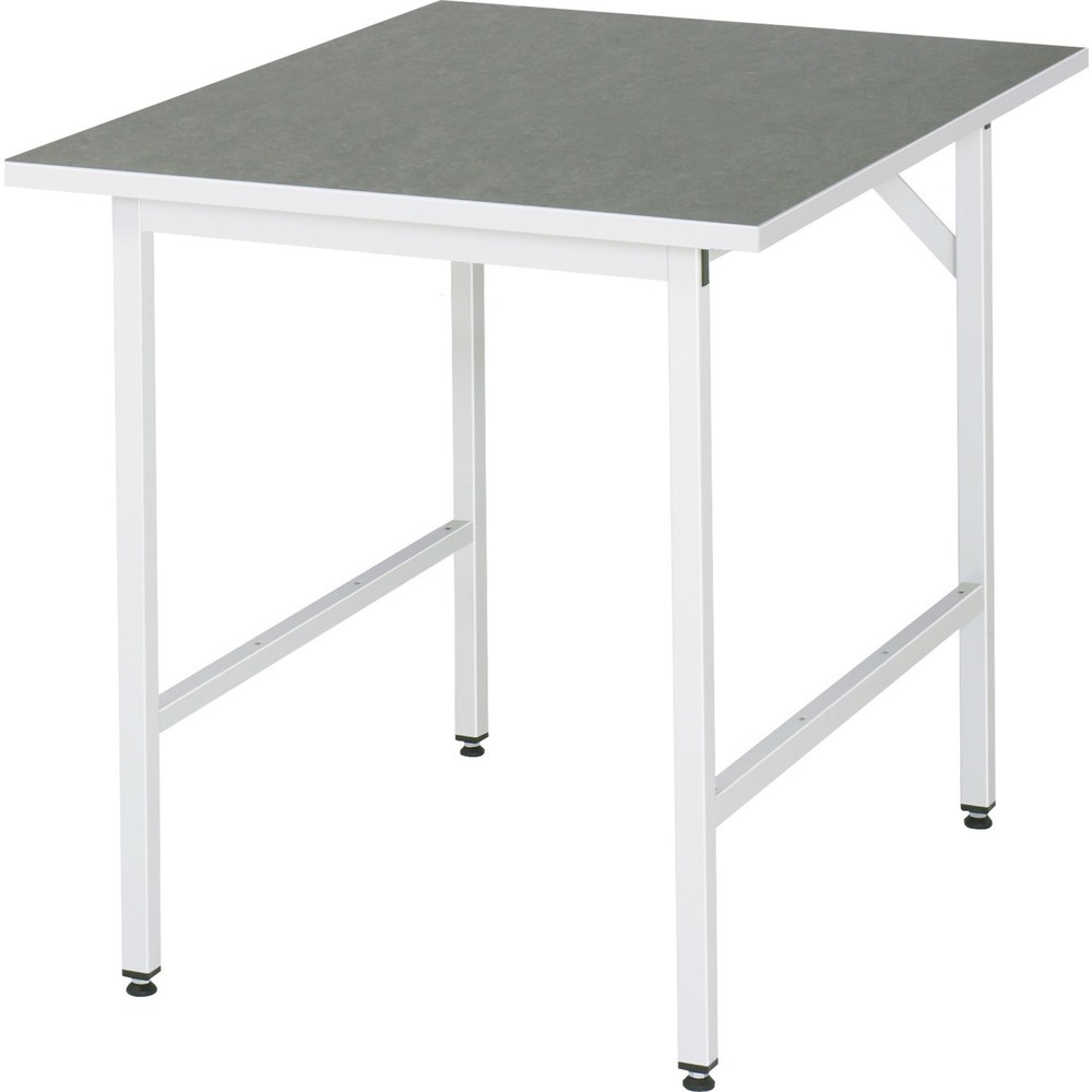 Obrázek produktu: Pracovní stůl RAU ve výškově nastavitelném provedení, řada JERRY, VxŠxH 800-850 x 750 x 1000 mm, pracovní deska s povrchem Universal/linoleum
