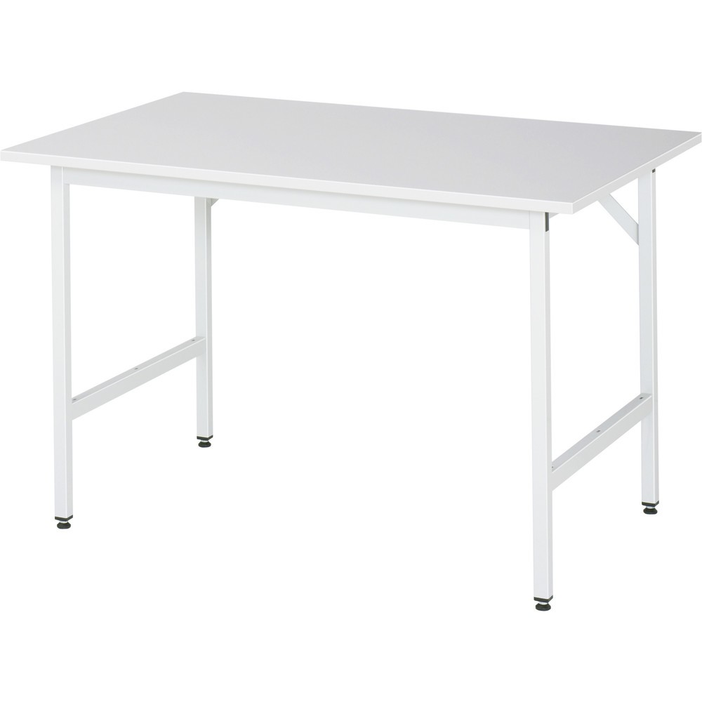 Obrázek produktu: Pracovní stůl RAU ve výškově nastavitelném provedení, řada JERRY, VxŠxH 800-850 x 1250 x 800 mm, pracovní deska s povrchem melamin EBG