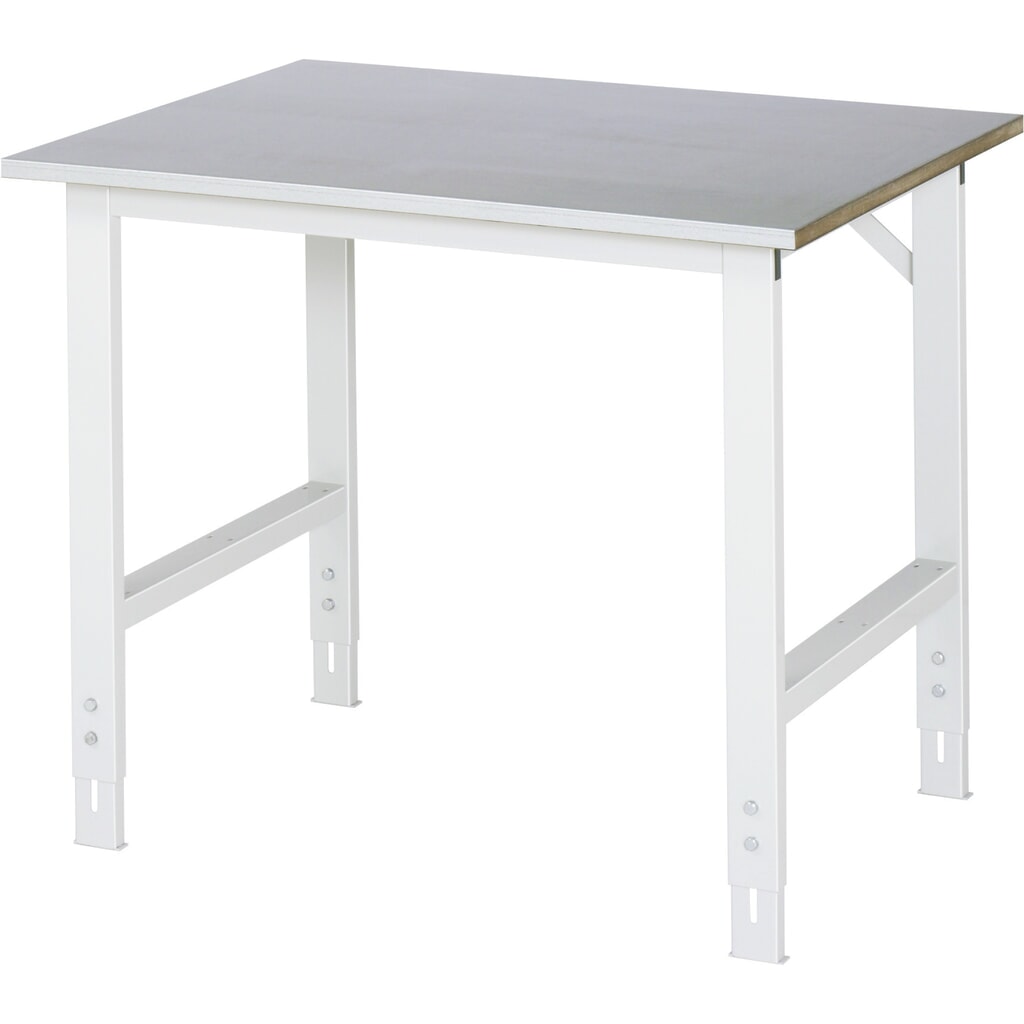 Obrázek produktu: Pracovní stůl RAU ve výškově nastavitelném provedení, řada TOM, V×Š×H 760-1080 × 1000 × 800 mm, pracovní deska z ocelového plechu