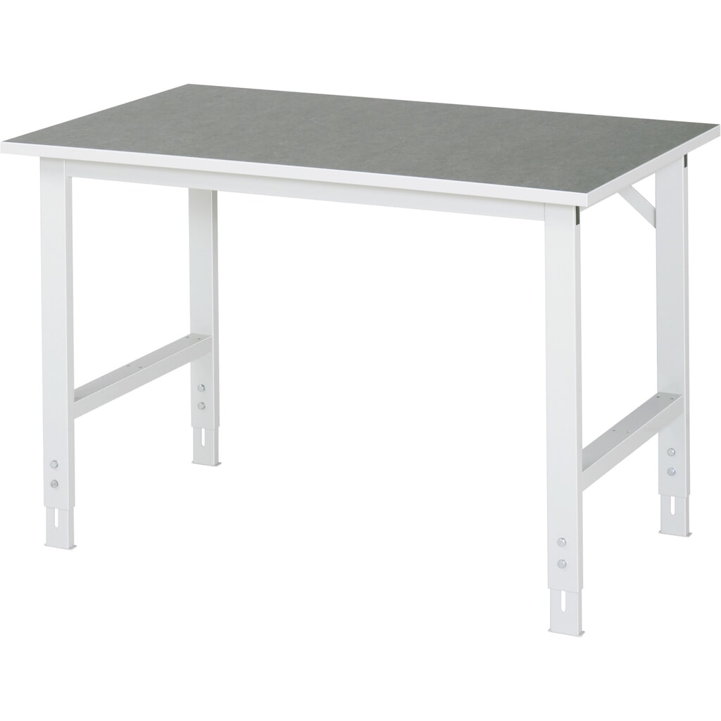 Pracovní stůl RAU ve výškově nastavitelném provedení, řada TOM, V׊×H 760-1080 × 1250 × 800 mm, pracovní deska s povrchem linoleum/Universal Obrázek produktu: Pracovní stůl RAU ve výškově nastavitelném provedení, řada TOM, V׊×H 760-1080 × 1250 × 800 mm, pracovní deska s povrchem linoleum/Universal