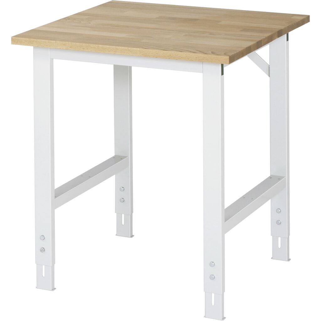 Obrázek produktu: Pracovní stůl RAU ve výškově nastavitelném provedení, řada TOM, V×Š×H 760-1080 × 750 × 800 mm, pracovní deska masivní buk