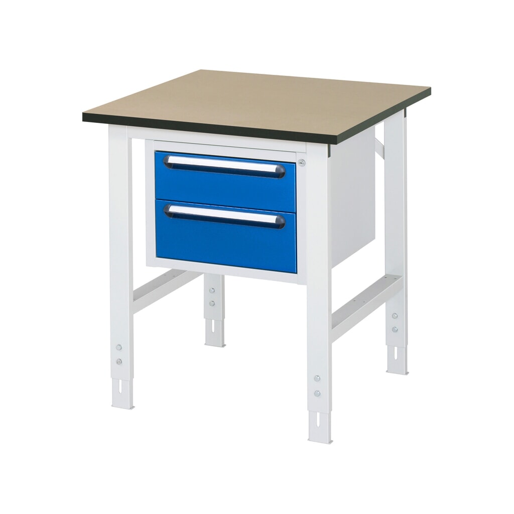 Pracovní stůl RAU ve výškově nastavitelném provedení, řada TOM, VxŠxH 760-1080 x 750 x 800 mm, 2 zásuvky, pracovní deska MDF Obrázek produktu: Pracovní stůl RAU ve výškově nastavitelném provedení, řada TOM, VxŠxH 760-1080 x 750 x 800 mm, 2 zásuvky, pracovní deska MDF