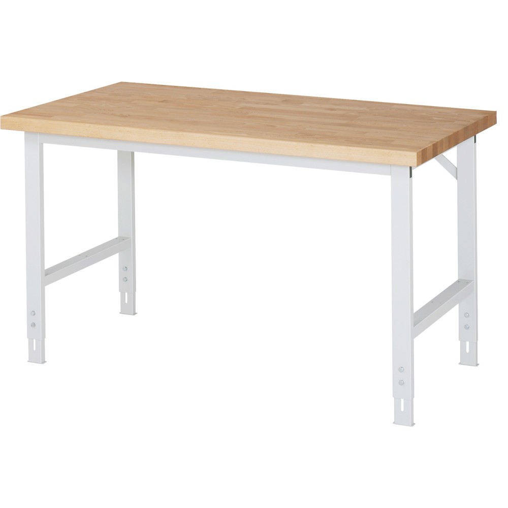 Číslo obrázku produktu 1: Pracovní stůl RAU ve výškově nastavitelném provedení, řada TOM, VxŠxH 780-1100 x 1500 x 700 mm, buková dýha