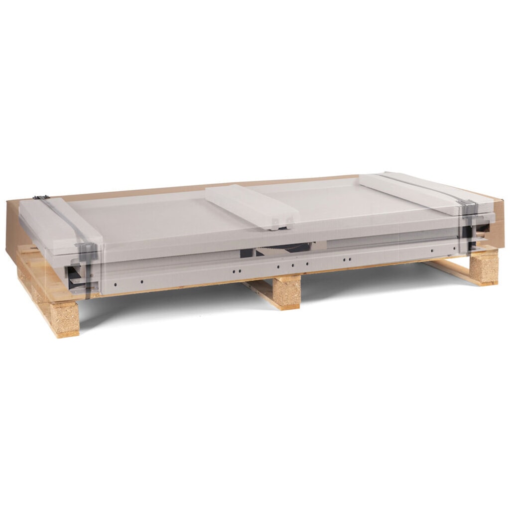 Číslo obrázku produktu 4: Pracovní stůl Fami, konstrukční výška kově nastavitelný, nosnost 1 000 kg, VxŠxH 740-1,110 x 2 000 x 750 mm, RAL 5012 světle modrá