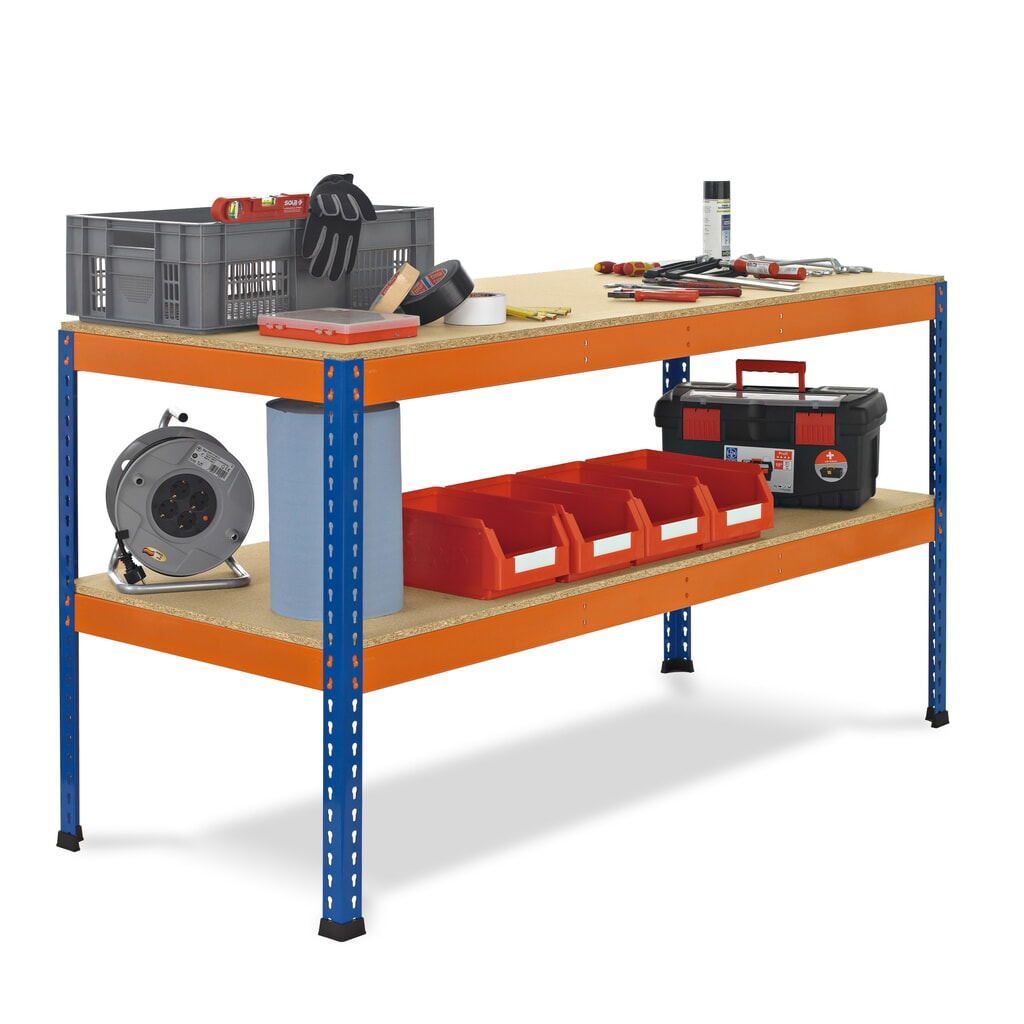 Obrázek produktu: Pracovní stůl SCHULTE se 2 dřevotřískovými deskami, VxŠxH 990 x 1536 x 621 mm
