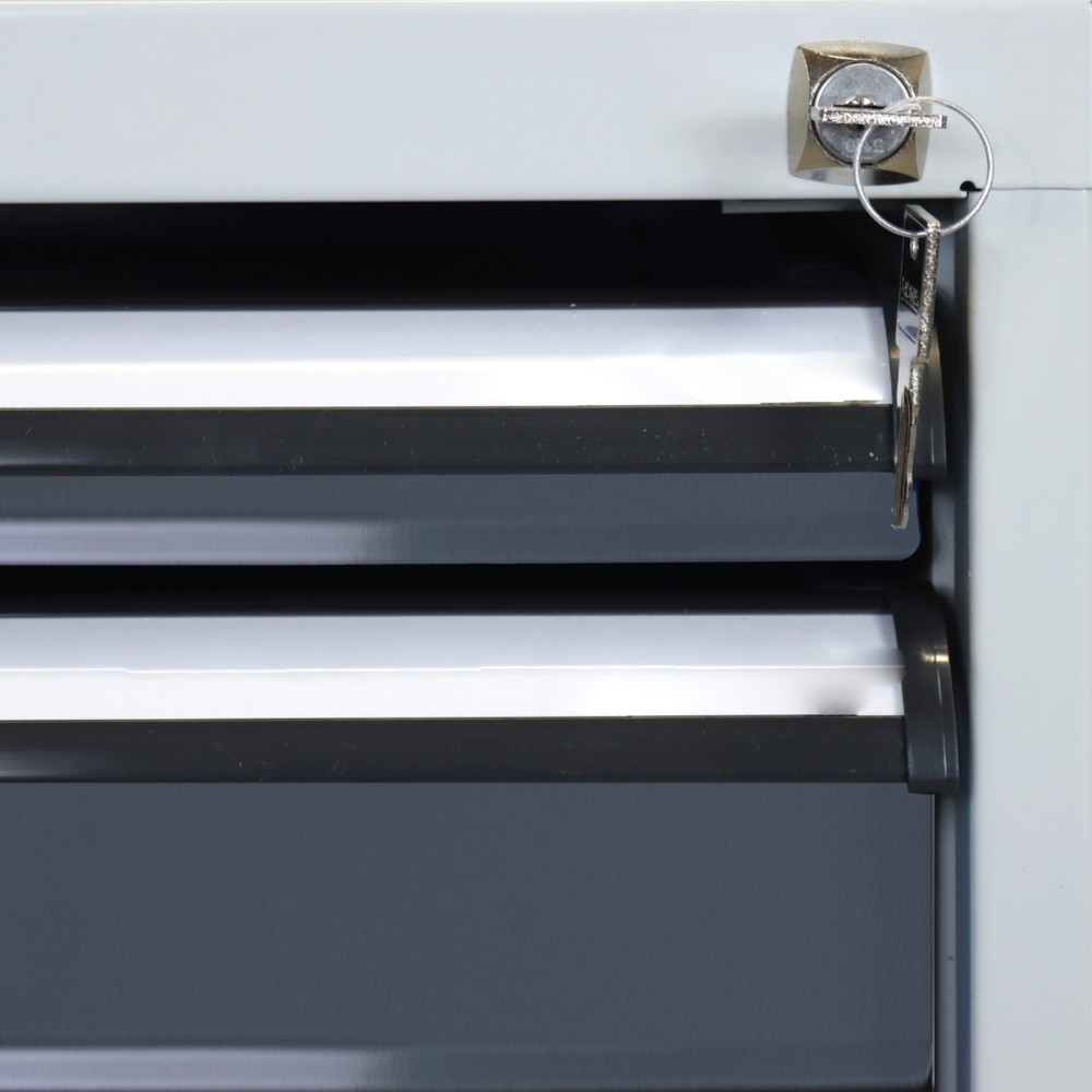 Číslo obrázku produktu 5: Pracovní stůl Steinbock® Pro, 4 zásuvky, 1 odkládací plocha, nosnost 500 kg, V×Š×H 850 × 2000 × 750 mm, RAL 7016