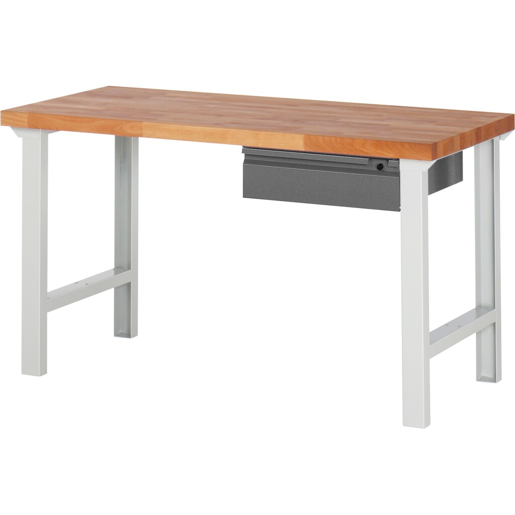 Obrázek produktu: Pracovní stůl Steinbock® se zásuvkou, V×Š×H 840 × 1500 × 700 mm, RAL 7035/7016