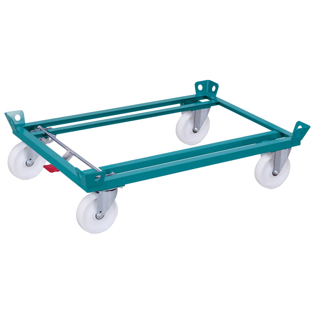 Přepravní podvozek Ameise® se zvýšenými rohy, výška ložné plochy 280 mm, polyamidové pneumatiky Obrázek produktu: Přepravní podvozek Ameise® se zvýšenými rohy, výška ložné plochy 280 mm, polyamidové pneumatiky
