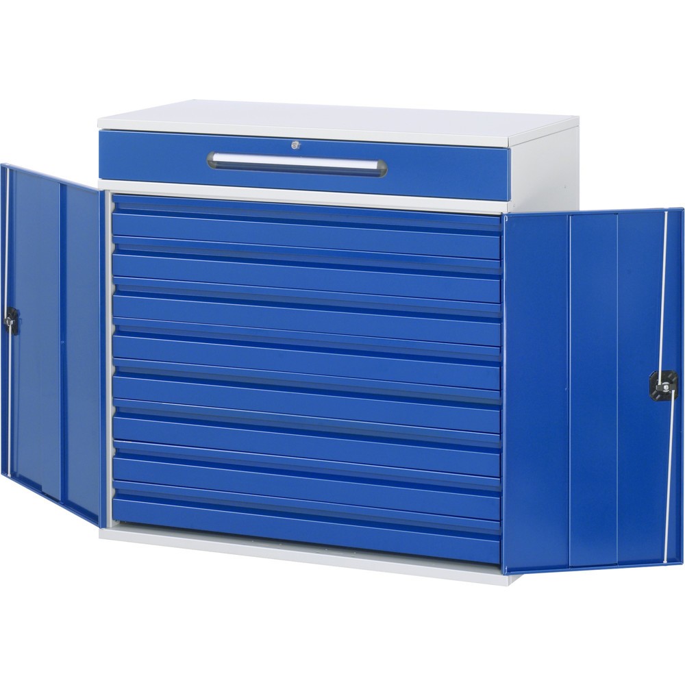 Číslo obrázku produktu 4: Prezentační pult RAU, VxŠxH 1060 x 1100 x 520 mm, zásuvky 8 x 80, 1 x 120 mm