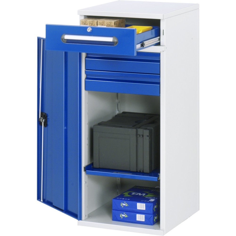 Číslo obrázku produktu 1: Pultová skříň RAU, VxŠxH 1060 x 450 x 520 mm, Zásuvky 2 x 80, 1 x 120 mm