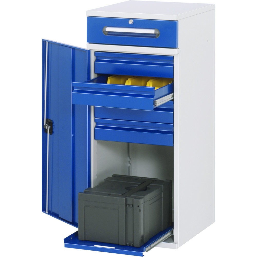 Číslo obrázku produktu 1: Pultová skříň RAU, VxŠxH 1060 x 450 x 520 mm, Zásuvky 4 x 80, 1 x 120 mm