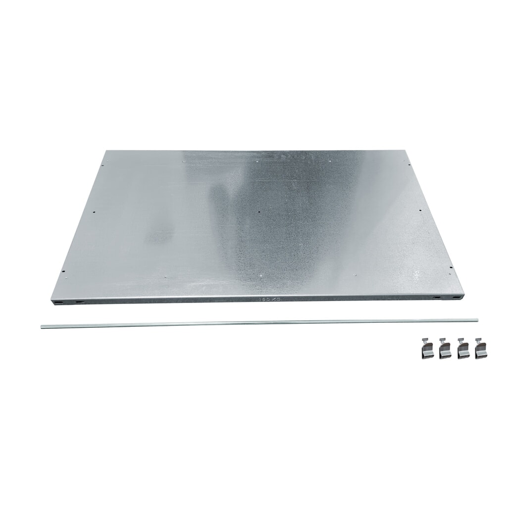Přídavná police pro regál na spisy SCHULTE (zasouvací systém), s koncovými/středovými dorazy, ŠxH 750 x 600 mm Obrázek produktu: Přídavná police pro regál na spisy SCHULTE (zasouvací systém), s koncovými/středovými dorazy, ŠxH 750 x 600 mm