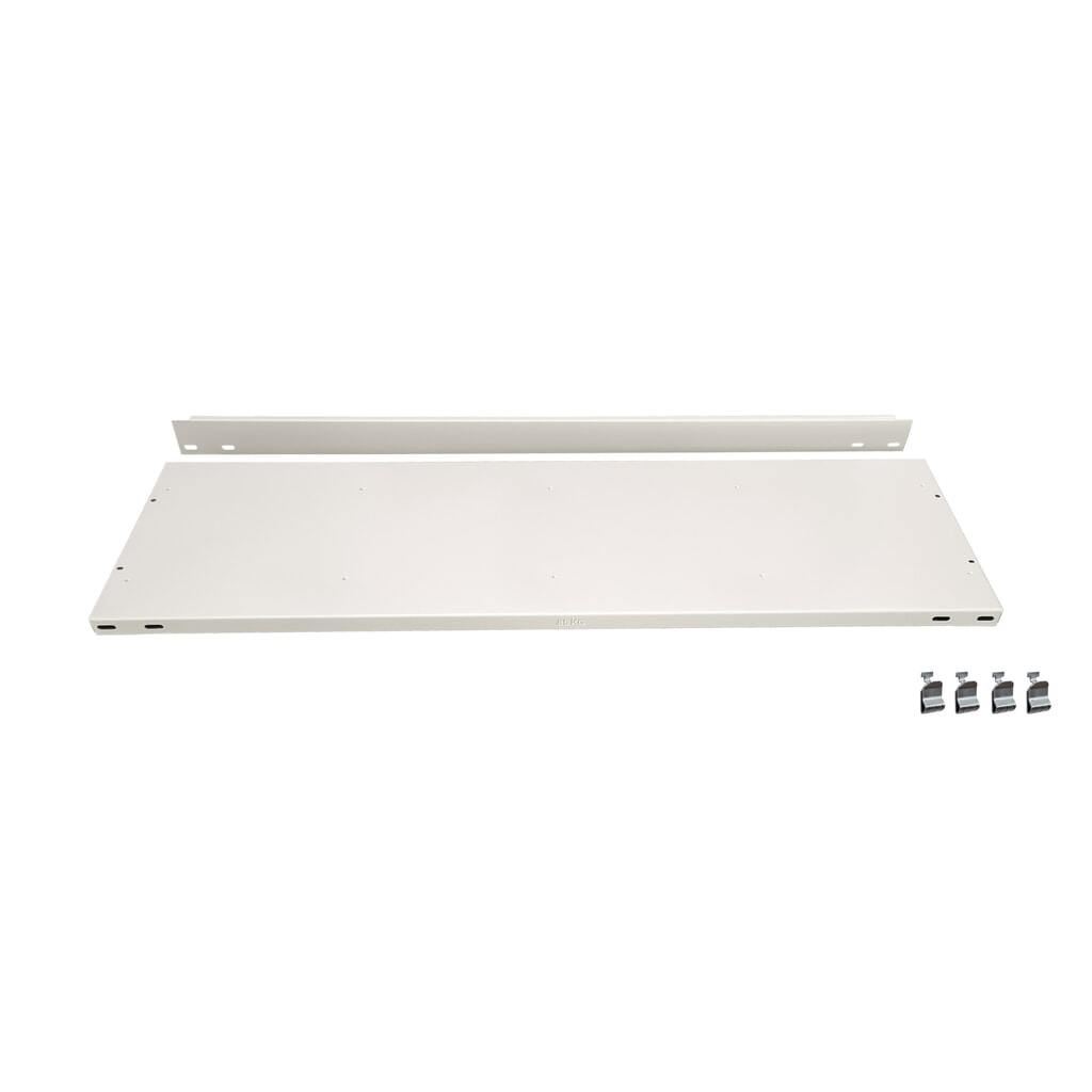 Přídavná police pro regál na spisy SCHULTE v černé barvě, s koncovými dorazy, ŠxH 750 x 300 mm Obrázek produktu: Přídavná police pro regál na spisy SCHULTE v černé barvě, s koncovými dorazy, ŠxH 750 x 300 mm