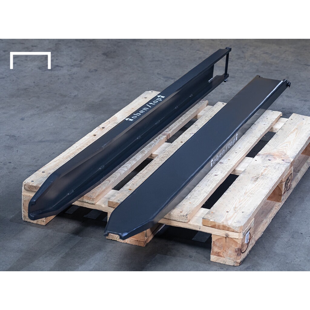 Číslo obrázku produktu 3: Prodloužení vidlí, otevřené provedení, délka 1600 mm, průřez vidlí 80 x 40 mm