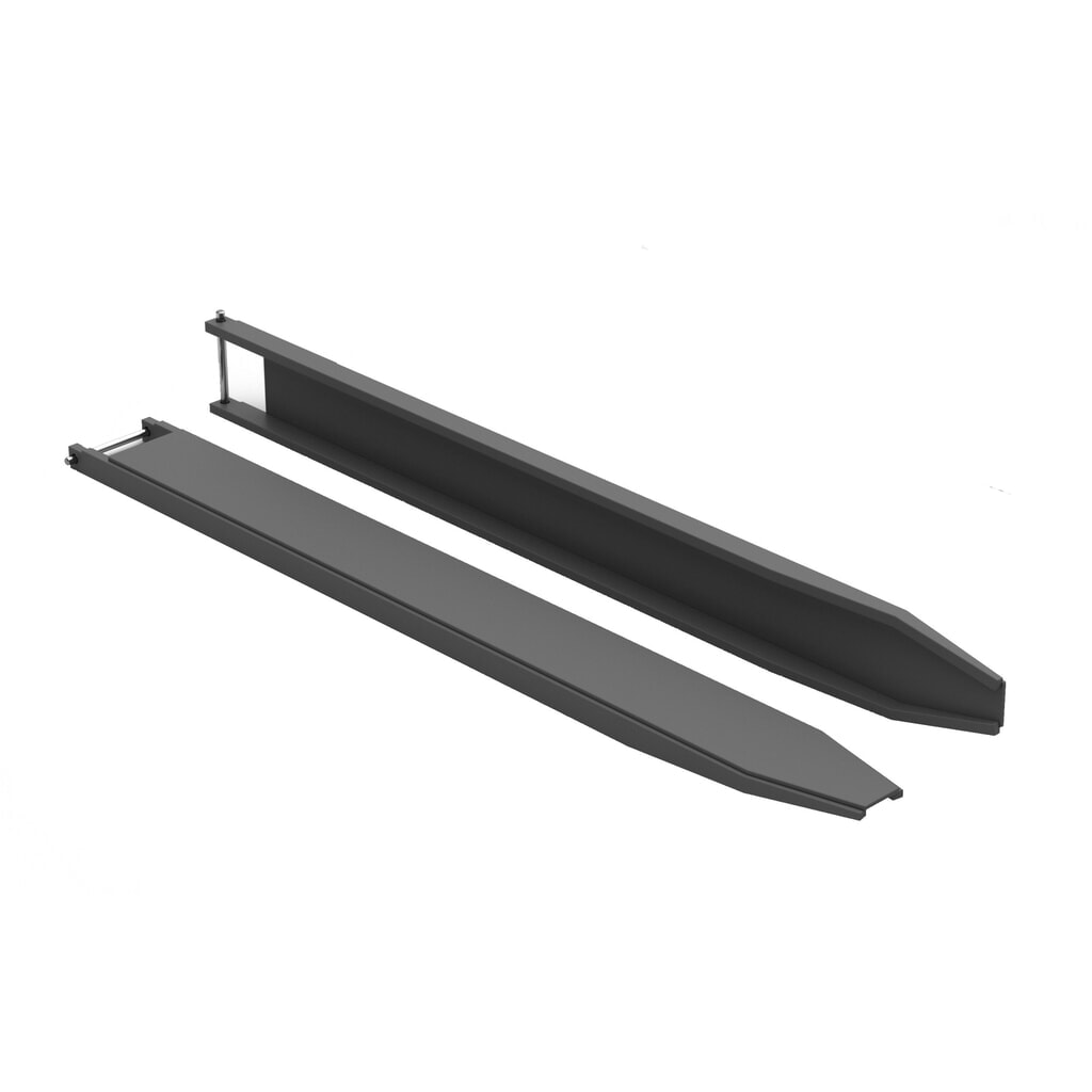 Prodloužení vidlí, otevřené provedení, délka 1600 mm, průřez vidlí 80 x 40 mm Číslo obrázku produktu 1: Prodloužení vidlí, otevřené provedení, délka 1600 mm, průřez vidlí 80 x 40 mm