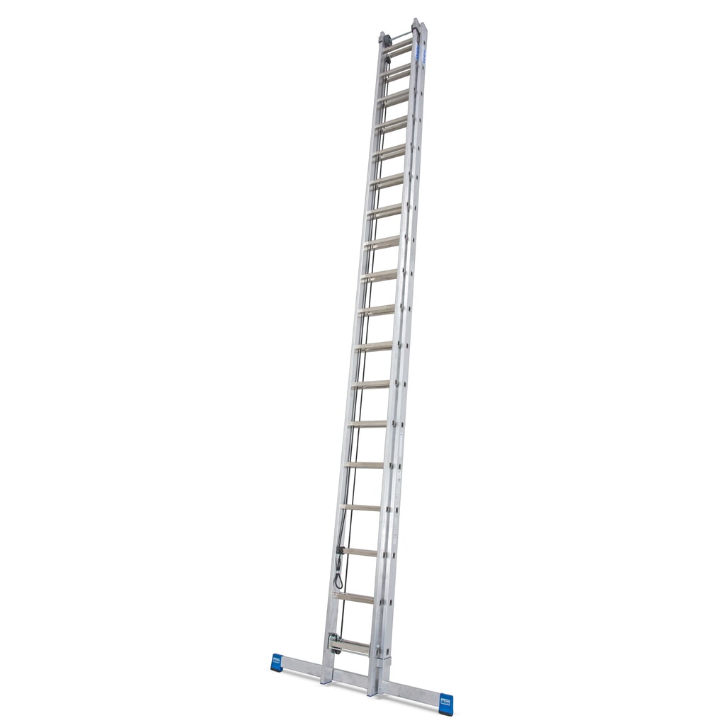 Profesionální opěrný žebřík s lanem KRAUSE®, 2dílný, výška při postavení 7,85 m Obrázek produktu: Profesionální opěrný žebřík s lanem KRAUSE®, 2dílný, výška při postavení 7,85 m