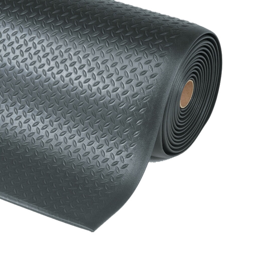 Protiúnavová rohož, 2vrstvá, PVC/PU, 910 mm x bm, černá Obrázek produktu: Protiúnavová rohož, 2vrstvá, PVC/PU, 910 mm x bm, černá