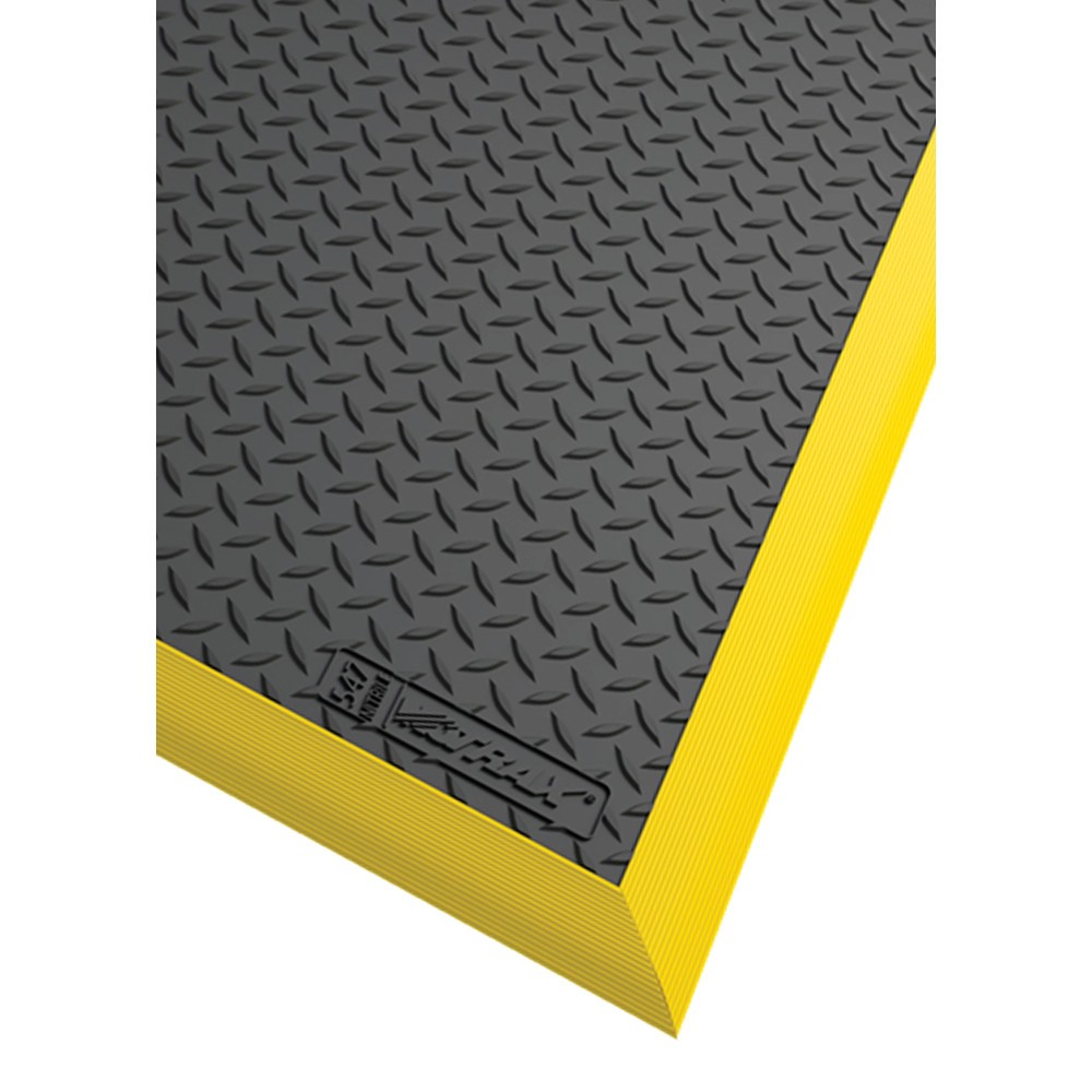 Číslo obrázku produktu 3: Protiúnavová rohož NoTrax Diamond Flex™ ESD Nitrile, ŠxH 970 x 1630 mm, černá/žlutá